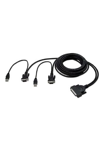 Belkin OmniView ENTERPRISE Series Dual-Port USB , 1.8m KVM cable Black