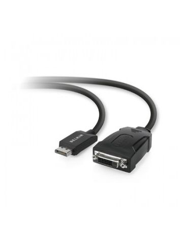 Belkin F2CD005B cable interface/gender adapter 1 x 20 pin DisplayPort 1 x 24 pin digital DVI Black