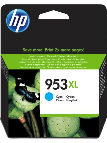 HP F6U16AE/953XL Ink cartridge cyan high-capacity, 1.45K pages 18ml for HP OfficeJet Pro 7700/8210/8710