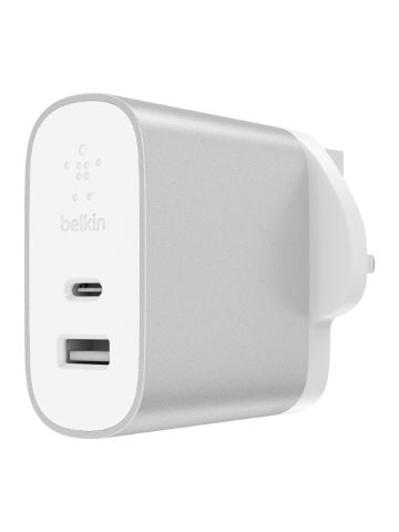 Belkin 27W 12W USB-C/A DUAL HOME CHAR SILV