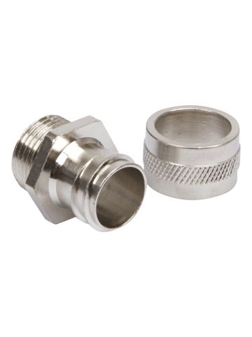 Cablenet 25mm Fixed Steel Gland & Locknut