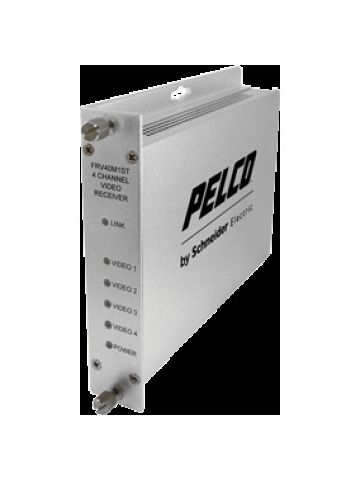 Pelco 4-Channel Video Fiber Receiver, ST, Single Mode 10-bit digital video multiplexer RX single mode, ST