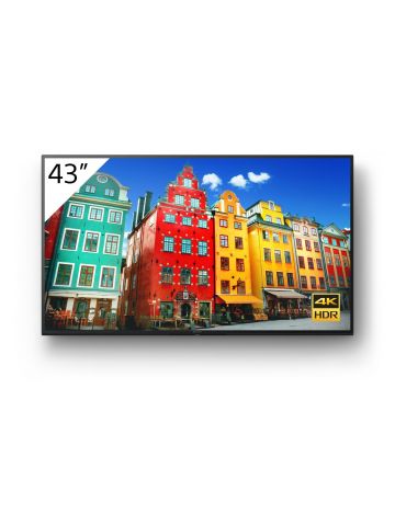 Sony FW-43BZ30J Signage Display Digital signage flat panel 109.2 cm (43") IPS Wi-Fi 440 cd/m² 4K Ultra HD Black Built-in processor Android 10 24/7