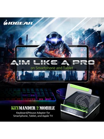 ATEN KeyMander 2 Mobile Keyboard Mouse Adapter GE1337M for iPhone, iPad or Apple TV. Play with the latest Apple Arcade games, Google® Stadia™ games and App Store