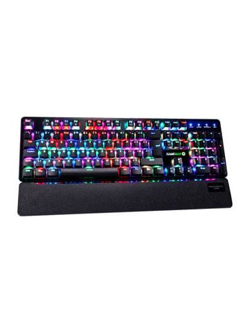 GAMEMAX Strike Mechanical RGB Gaming Keyboard Outemu Red Switches Anti-Ghosting Double-Shot Keycaps Magnetic Wrist Rest