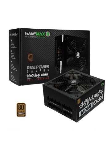 GAMEMAX RPG Rampage 850W Fully Modular 80 Plus Bronze PSU With 140mm FDB Fan