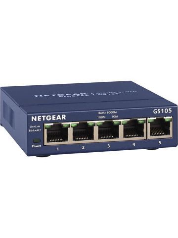 NETGEAR GS105NA 5-Port Gigabit Ethernet Network Switch