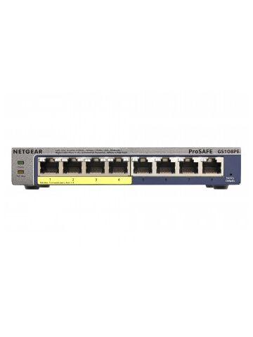 Netgear GS108PE-300EUS Managed Gigabit Ethernet Power over Ethernet (PoE)