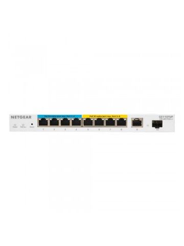 Netgear 10-Port Gigabit Ethernet Ultra60 PoE++ Smart Managed Pro Desktop Switch with 1 SFP and 1 Copper Uplink