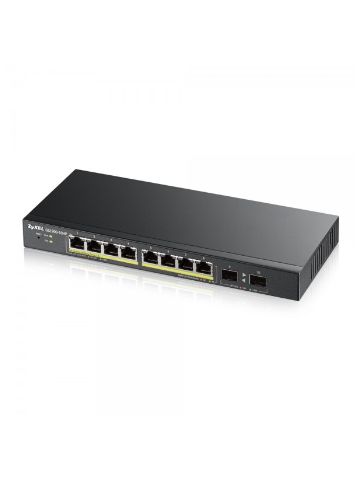 Zyxel GS1900-8HP 8-port GbE L2 PoE Smart Switch 802.3at desktop fanless 70 Watt