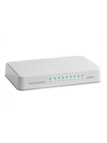 Netgear GS208 Unmanaged Gigabit Ethernet (10/100/1000) White