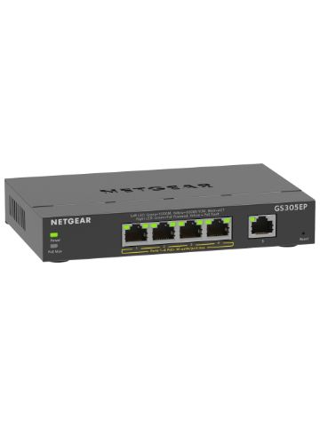 Netgear GS305EP-100PES 5-Port Gigabit Ethernet PoE+ Plus Switch Managed L2/L3 Gigabit Ethernet Power over Ethernet (PoE)