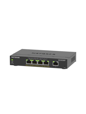 Netgear GS305EP-100UKS Managed L3 Gigabit Ethernet Power over Ethernet (PoE) Black