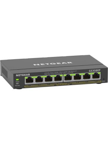 Netgear GS308EP-100NAS 8 Port GB PoE Smart Plus Gigabit Ethernet Switch