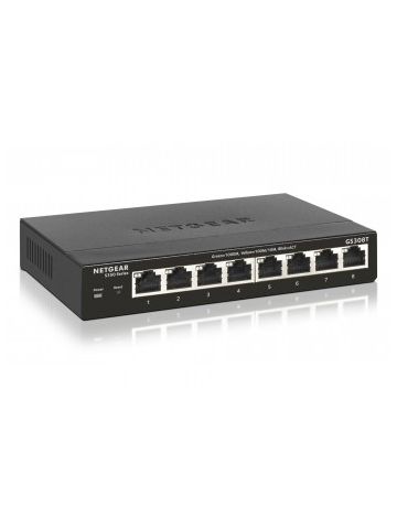 Netgear GS308T-100PES Managed L2 Gigabit Ethernet Black