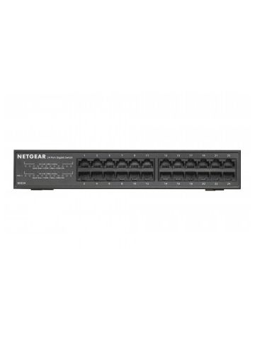 Netgear GS324 Unmanaged Gigabit Ethernet (10/100/1000) Black 1U