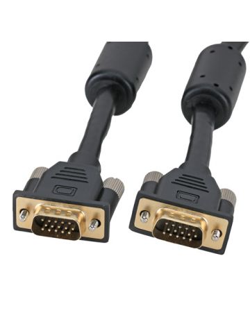 Cablenet 1m SVGA HD15 Male - Male Black PVC Cable with Ferrites