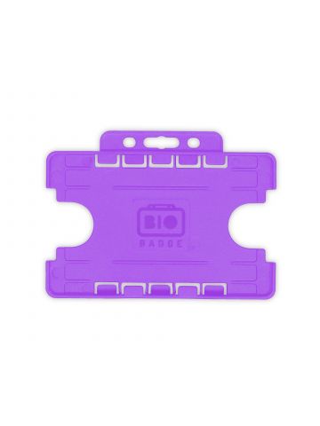 BioBadge Purple Dual-Sided Holders Landscape - Pack of 100