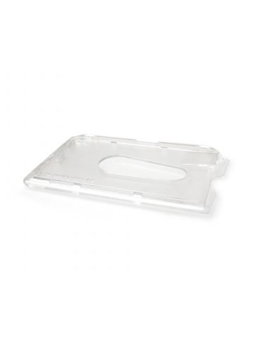 Digital ID Enclosed Rigid Card Holders Frosted - Landscape, Horizontal (Pack of 100)