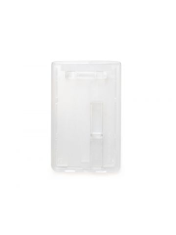 Digital ID Enclosed Holders with Single Slider Bar, Clear Slider, Premium - Portrait / Vertical (Pack of 100)