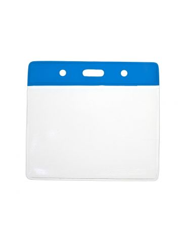 Digital ID Vinyl Badge Royal Blue Top Card Holder 91 x 65 mm Landscape - Pack of 100