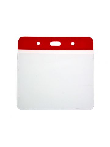 Digital ID Vinyl Red Top Card Holders - 102x83mm (Pack of 100)