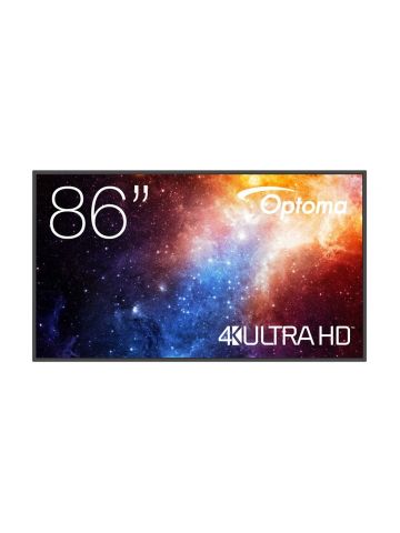 Optoma N3861K Digital signage flat panel 2.18 m (86") LED Wi-Fi 450 cd/m² 4K Ultra HD Black Android 11 24/7