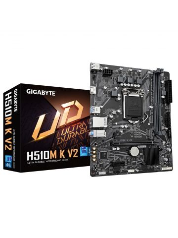 Gigabyte H510M K V2 Motherboard - Supports Intel Core 11th CPUs, up to 3200MHz DDR4 (OC), 1xPCIe 3.0 M.2, GbE LAN, USB 3.2 Gen 1