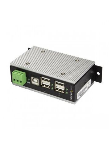 StarTech.com 4-Port Industrial USB 2.0 Hub with ESD Protection & 350W Surge Protection