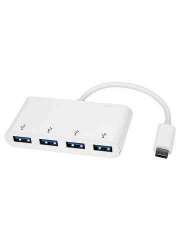 StarTech.com 4-Port USB-C Hub - USB-C to 4x USB-A - USB 3.0 Hub - Bus Powered - White