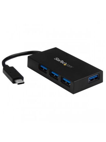 StarTech.com 4-Port USB-C Hub - USB-C to 4x USB-A - USB 3.0 Hub - Includes Power Adapter