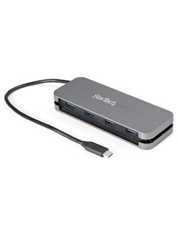 StarTech.com ~4 Port USB C Hub - 4x USB-A - USB 3.0 Type-C Hub - USB 3.2 Gen 1 (5Gbps) - Bus Powered Portable USB-C to USB-A Adapter Laptop Hub - 11.2" (28.5cm) Cable w/ Cable Management