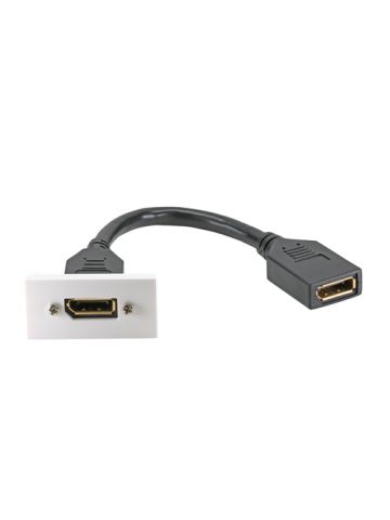 Cablenet 20cm 4K DisplayPort Female Lead - 25mm x50mm DisplayPort Female Module