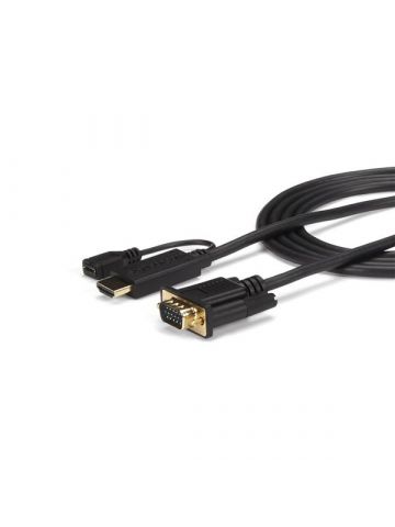 StarTech.com 10 ft HDMI to VGA Active Converter Cable - HDMI to VGA Adapter - 1920x1200 or 1080p