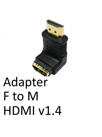 TARGET HDMI 1.4 (F) to HDMI 1.4 (M) Black OEM Right Angled Adapter