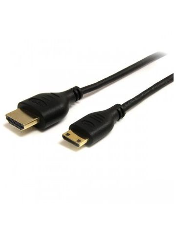 StarTech.com 3 ft Slim High Speed HDMI Cable with Ethernet - HDMI to HDMI Mini M/M