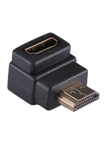 Cablenet HDMI 1.4b Right Angled Male - Female Black Coupler