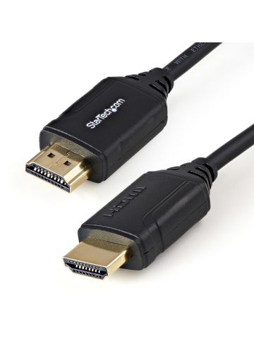 StarTech.com 1.6ft (50cm) Premium Certified HDMI 2.0 Cable with Ethernet - High Speed Ultra HD 4K 60Hz HDMI Cable HDR10 - HDMI Cord (Male/Male Connectors) - For UHD Monitors, TVs, Displays