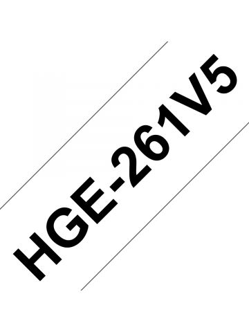 Brother HGE-261V5 DirectLabel black on white Laminat 36mm x 8m Pack=5 for P-Touch RL 700 S/ 9500 PC/ 9700 PC/ 9800 PCN