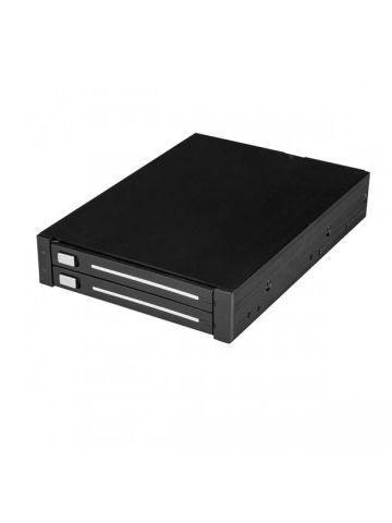 StarTech.com Dual-Bay 2.5�� SATA SSD / HDD Rack for 3.5�� Bay - Trayless - RAID