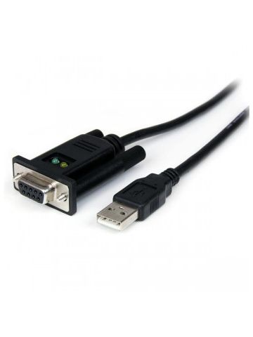 StarTech.com 1 Port USB to Null Modem RS232 DB9 Serial DCE Adapter Cable with FTDI