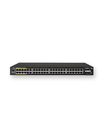 Ruckus ICX 7450-48P - Switch - L3 - managed - 40 x 10/100/1000 (PoE+) + 8 x 10/100/1000 (PoH) + 2 x 40 Gigabit QSFP+ - front to back airflow - rack-mountable - PoH