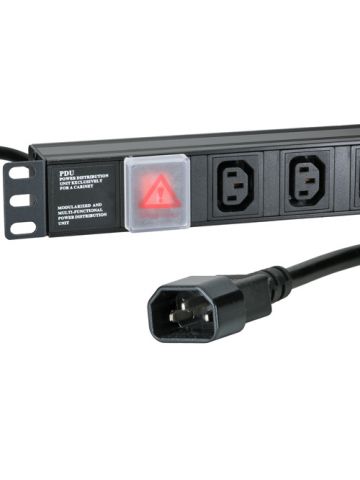 Cablenet 6 Way IEC - C13 Horizontal 1u PDU with IEC - C14 3m Feed