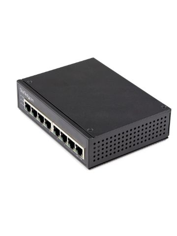 StarTech.com Industrial 8 Port Gigabit PoE Switch - 30W - Power Over Ethernet Switch - GbE PoE+ Unma