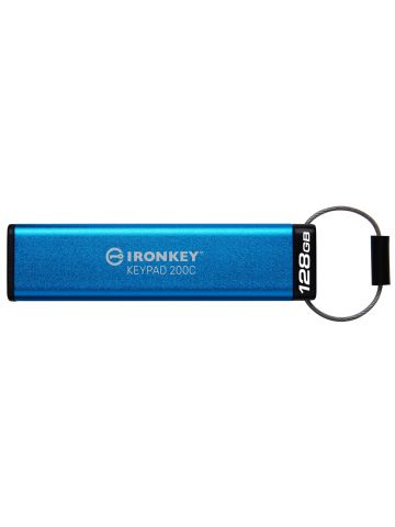 Kingston Technology IronKey 128GB USB-C Keypad 200C, FIPS 140-3 Lvl 3 (Pending) AES-256