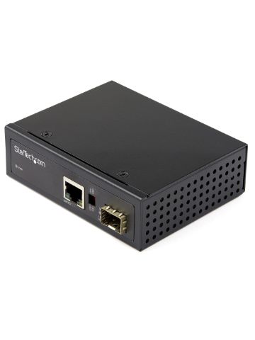 StarTech.com Industrial Fiber to Ethernet Media Converter - 1Gbps SFP to RJ45/ Cat6 - Singlemode/Mul