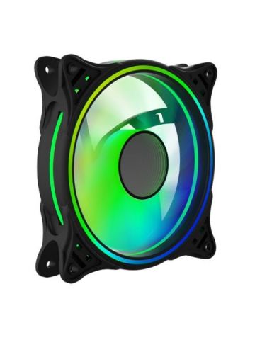 VIDA Infinity01 12cm ARGB Dual Ring PWM Case Fan, Hydraulic Bearing, Infinity Mirror Effect, 500-1500 RPM, Black