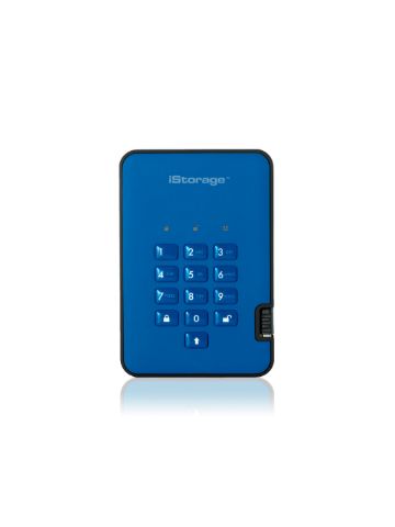 iStorage diskAshur2 256-bit 1TB USB 3.1 secure encrypted hard drive - Blue IS-DA2-256-1000-BE