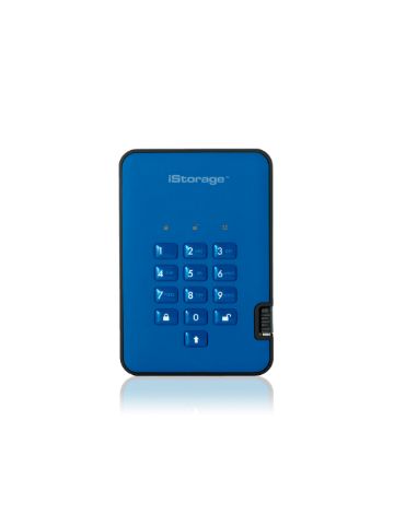iStorage diskAshur2 256-bit 3TB USB 3.1 secure encrypted hard drive - Blue IS-DA2-256-3000-BE