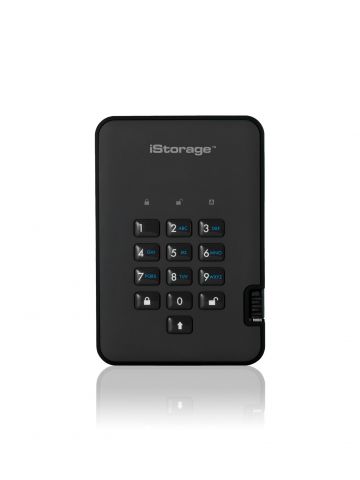 iStorage diskAshur2 256-bit 128GB USB 3.1 secure encrypted solid-state drive - Black IS-DA2-256-SSD-128-B